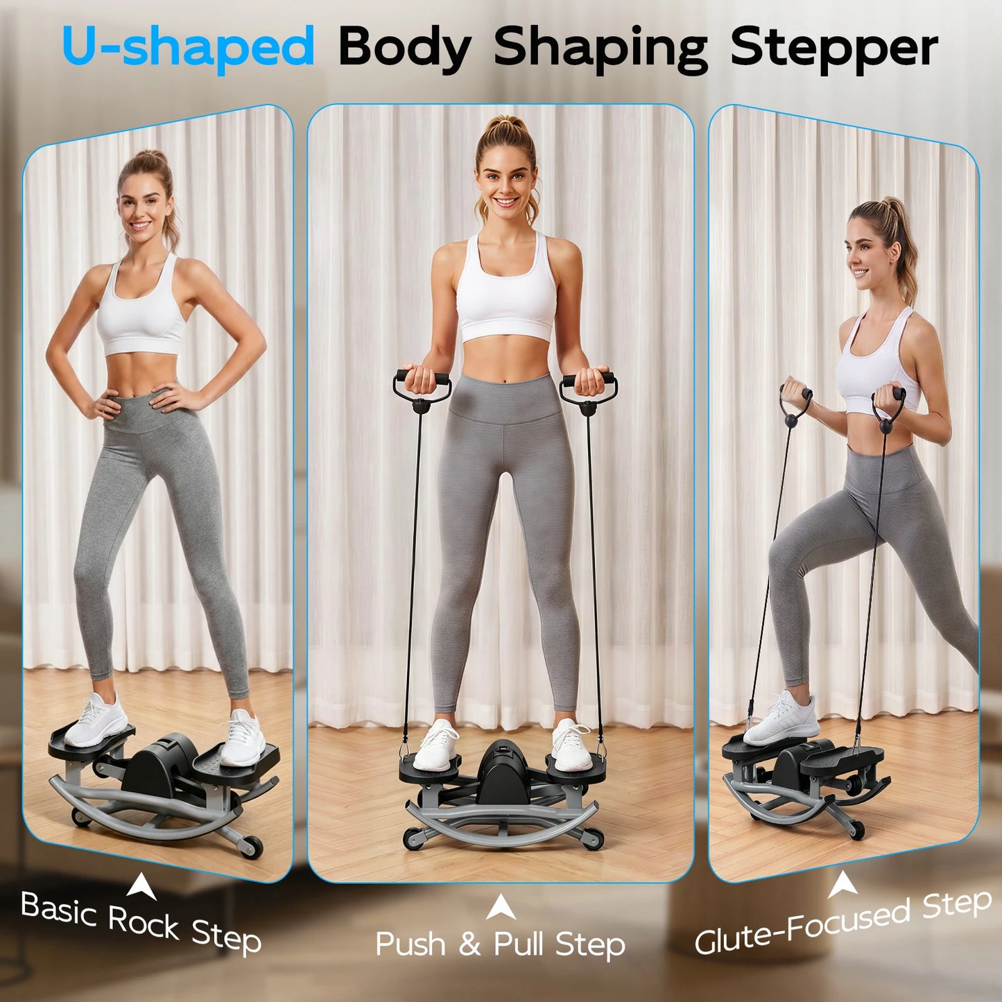 Swing Stepper Machine Intelligent Non-Slip For Exercise/Twist Stair Stepper Trainer Full Body Workout 220 lbs with Digital Display
