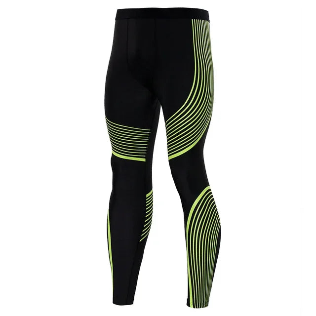 Compression Pants Men Running Tights Fitness Sport Leggings Pants/Gym Training Joggers Fitness Athletic Striped Skinny