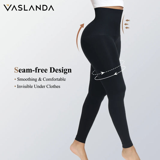 Vaslanda High Waisted Tummy Control Compression Leggings for Women/Women's Soft Yoga Pants for Running Non See Through Plus Size