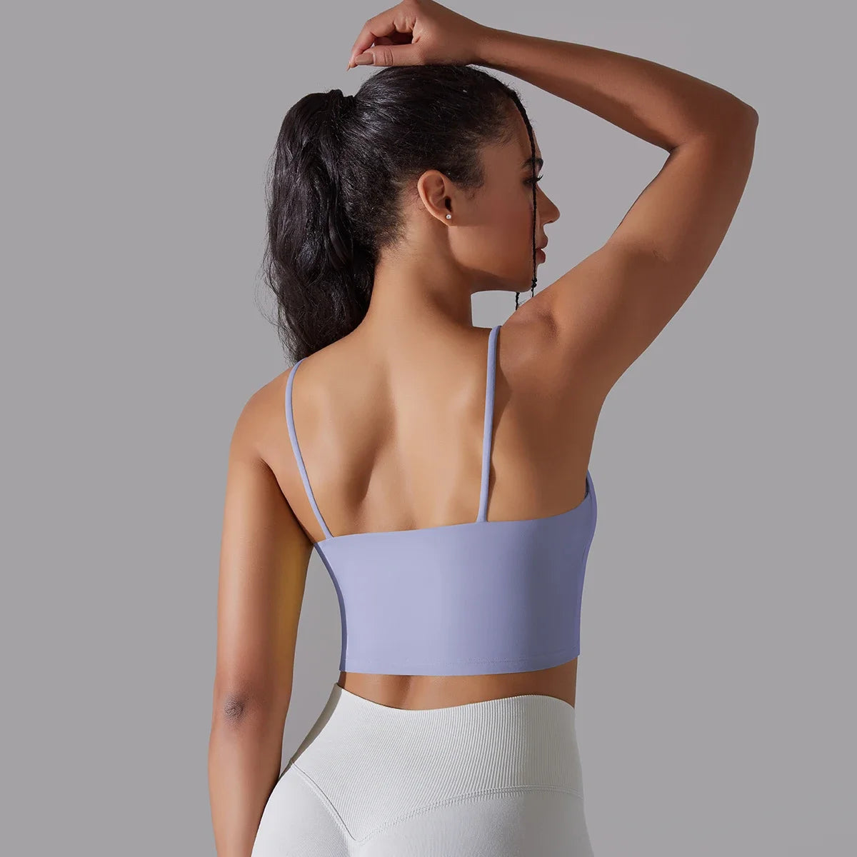 Solid Color Yoga Sports Bra Women Fixed Padded/Slim Gym Fitness Workout Undershirt Top