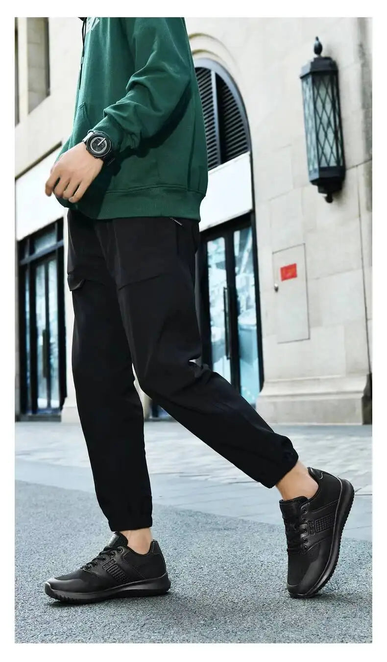 2026 Chef Non-Slip Four Seasons Breathable Hotel Work Light/Outdoor Men's Plus Size Casual Sports Walking Shoes