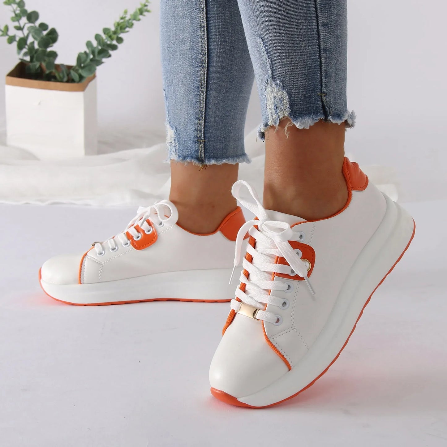 Tennis Shoes For Women Casual Fashionable Large Shoes/Woman Platform Sneakers Ladies Shoes On Offer