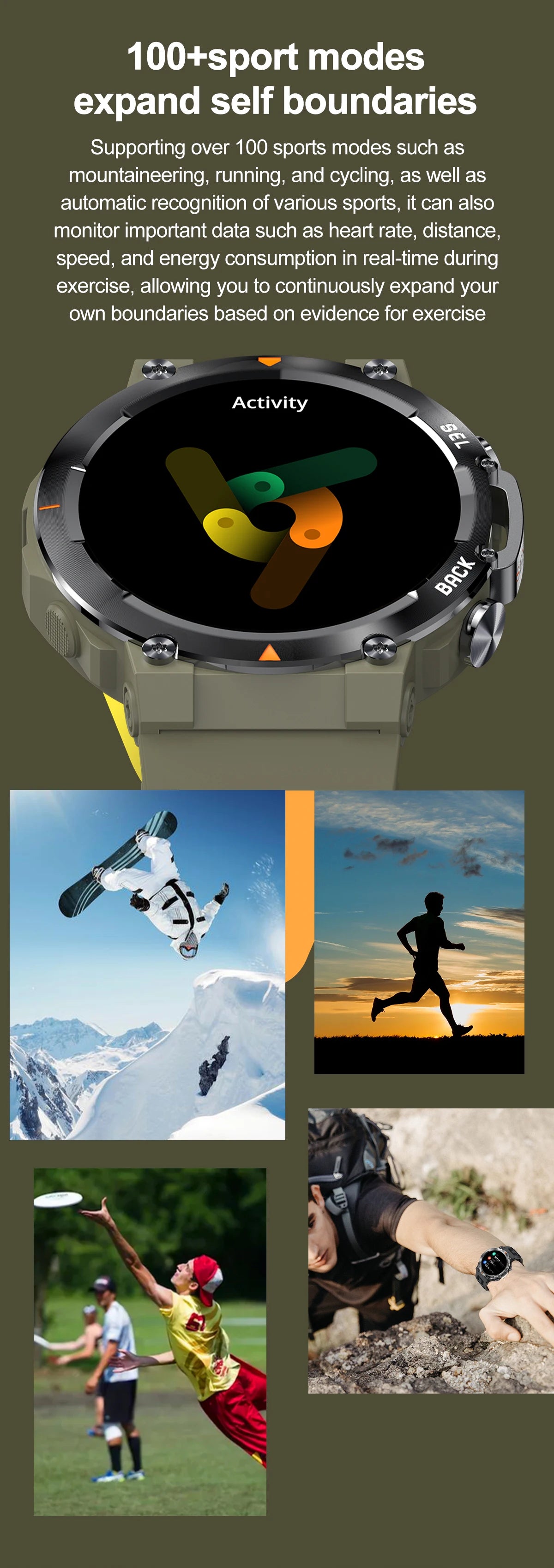 SENBONO MAX18 Smart Watch for Men AMOLED Screen AI GPT Bluetooth Call/410mAh Big Battery Fitness Tracker Men' Sport Smartwatch
