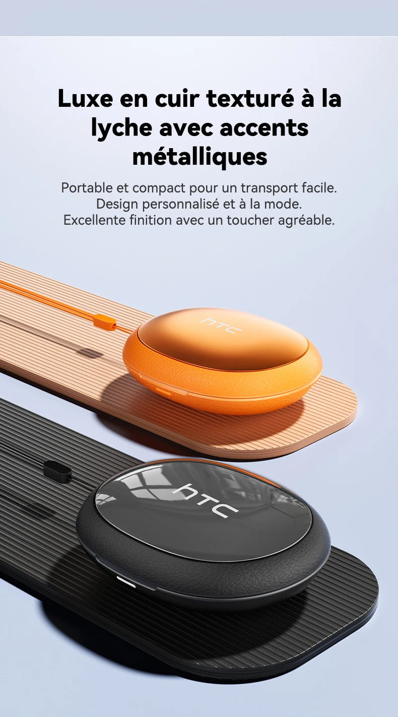 HTC NE76 OWS wireless earbuds with intelligent AI translation/50-hour battery life, low latency for music, the desk, sleep, and sport