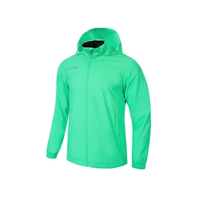 KELME Men's Windbreaker Running Jacket Hooded Windproof Coat/Training Waterproof Jacket Quick Dry