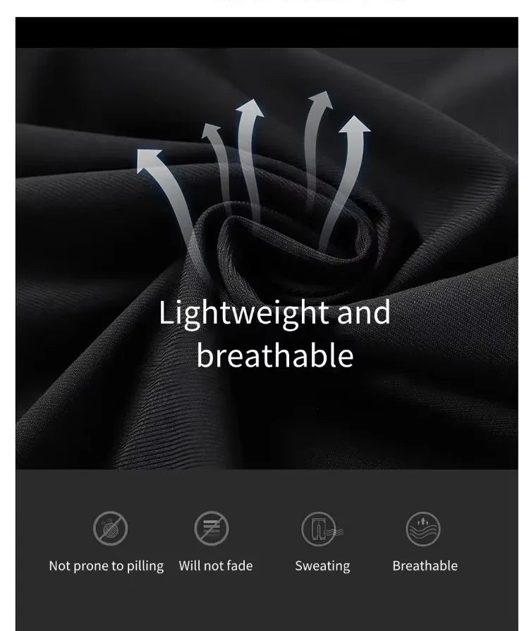Ice silk pants men's quick drying elastic trend/casual pants ultra-thin ice sports pants