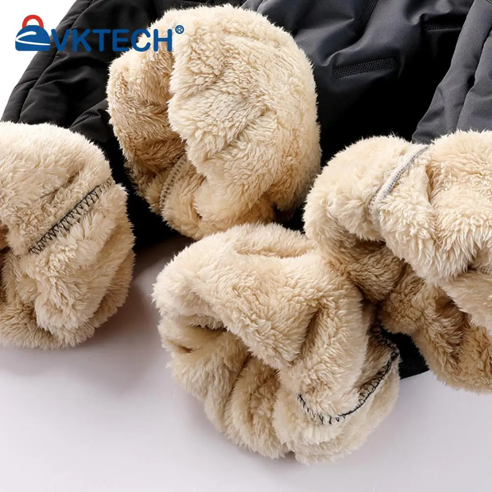 Men Fleece Pants Loose Fit Lambswool Thick Sweatpants/Casual Style Fur Lined Pants