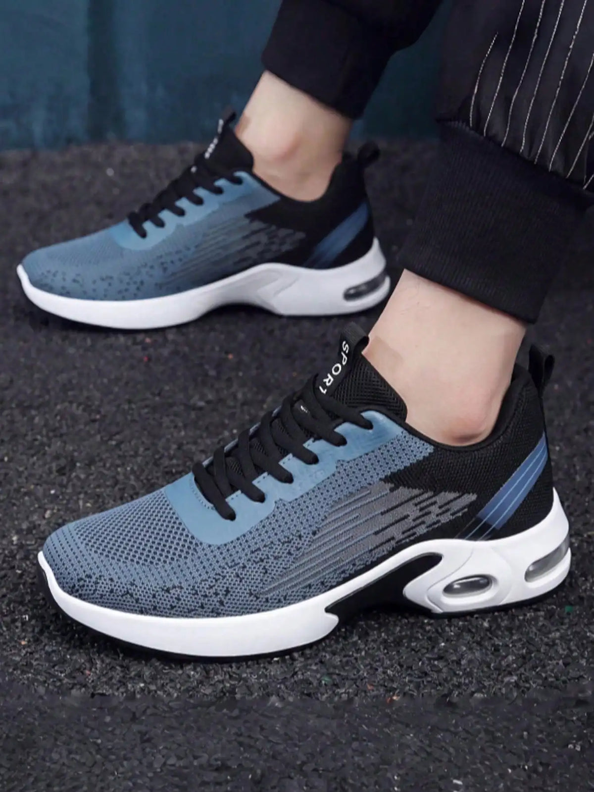 Lightweight Breathable Men's Running Shoes With Shock-Absorbing Sole/Non-Slip Wear-Resistant, Perfect For Daily Workouts