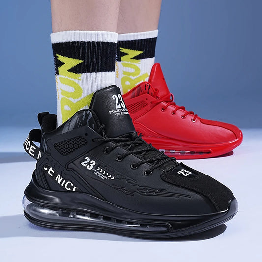 Men's Running Shoes Casual Sneakers New Spring Anti-shock/Air Cushion Sport Shoes Thick Bottom Anti-slip Running Shoes