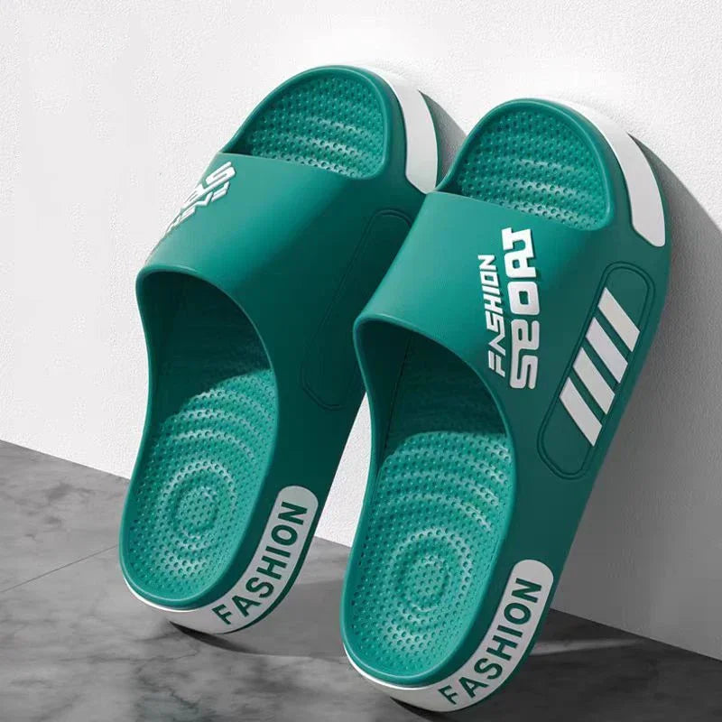 Big Size 48-49 Men Slippers Summer Flat Sole Home Slippers For Men/Open Toe Trend Slides Couple Light Beach Shoes Sandals