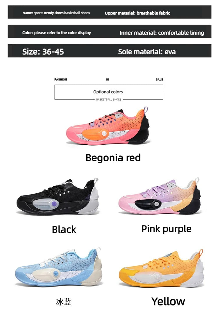 Unisex Basketball Shoes High-Quality Mesh Breathable Fashion/Summer Sports Shoes Shock-Absorbing Teen Basketball Boots