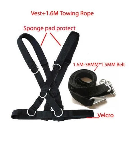 Sled Harness Sprinters Speed X Back Vest, Resistance Bands/Tire Towing Blet, Weight-Bearing Fitness Equipment