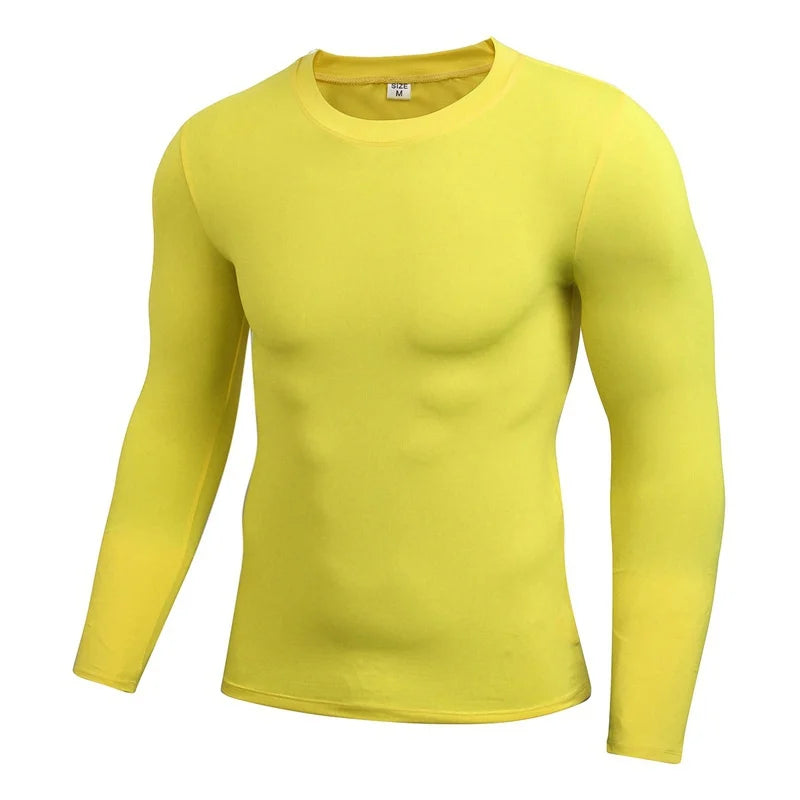 Men Compression Running T-Shirt Fitness Tight Long Sleeve Sport T-shirt/Training Jogging Shirts Gym Sportswear Quick Dry Clothes