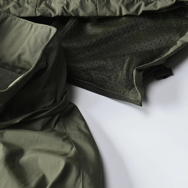 Windbreaker Men Tactical Jacket Waterproof Outdoor Hooded Coat/Sports Military Size S-5XL Field Climbing Thin Outwear
