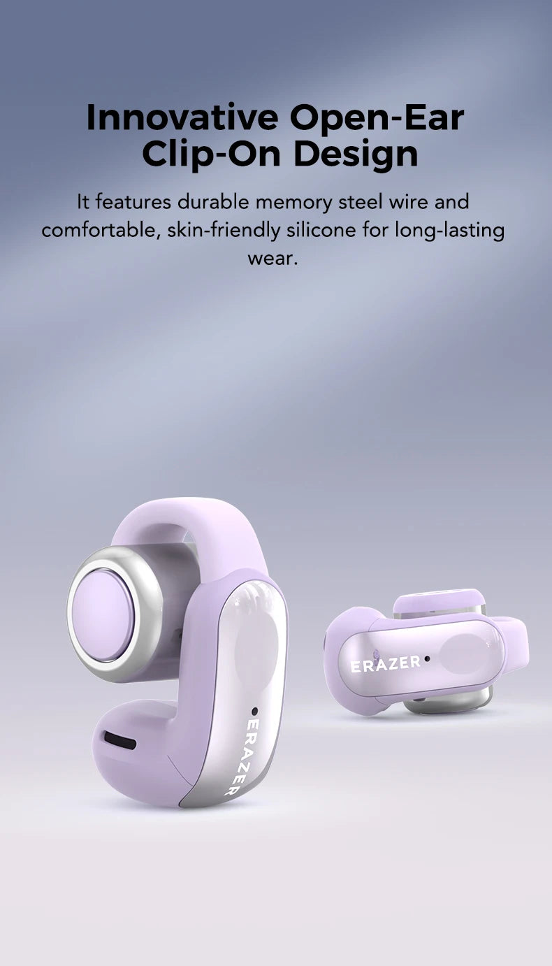 ERAZER XF28 Bluetooth V6.0 Translation Earphones Open-ear/True Wireless Earbuds Office Travel ASMR Headset APP