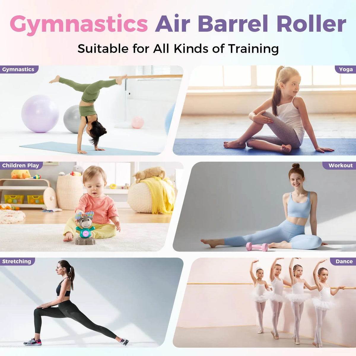 Inflatable Gymnastics Air Roller Barrel Gymnastics Air Roller/Air Barrel Inflatable Tumbling Mat Tumble Track Mat Gymnastic
