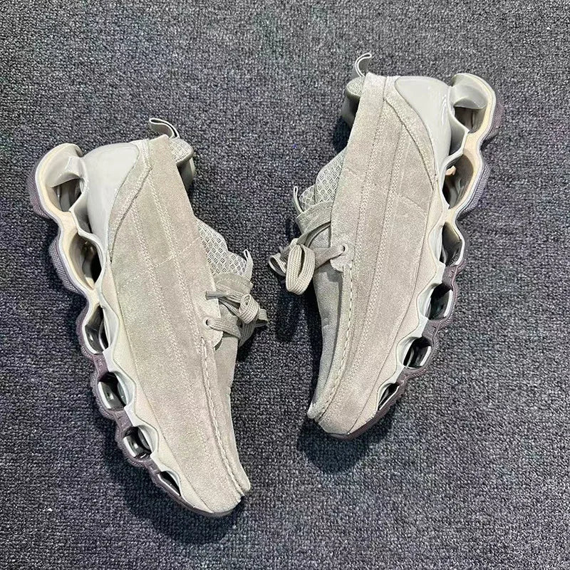 New Spring Summer Casual Leather Shoes Korean Style Round Toe/Lace Up Elevator Sole Minimalist Elegant Fashion Footwear