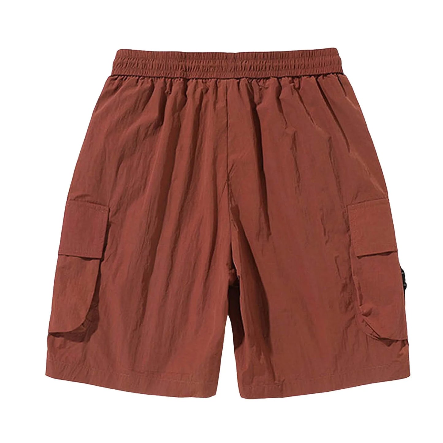 Men's Cargo Shorts Elastic Waistband Drawstring Summer Casual/Pockets Cotton Shorts Large Size Outdoor Jogging Shorts