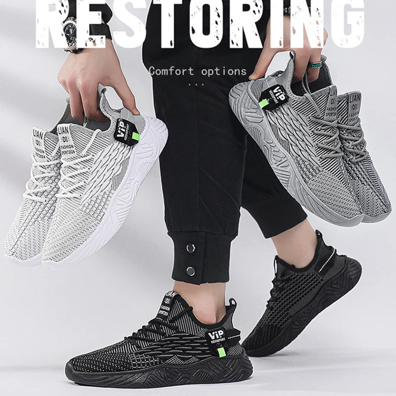 Men's Sneakers Summer Trendy Men Running Shoes/Outdoor Sports Mesh Breathable Sneaker Casual Comfortable Shoes