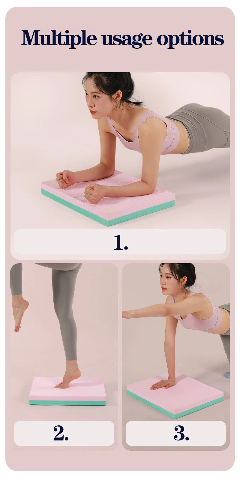 Balance Pad Non-Slip Foam Mat Ankles Knee Pad Cushion/Core Balance Strength Stability Training Fitness Yoga Pad Yoga & Fitness