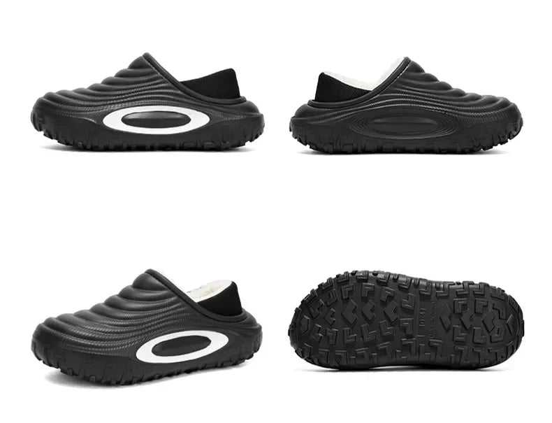 New Fashion Cotton Men's Slippers Winter Warm Plush Men Slippers/Waterproof Men Garden Shoes Indoor Outdoor Men's Warm Shoes