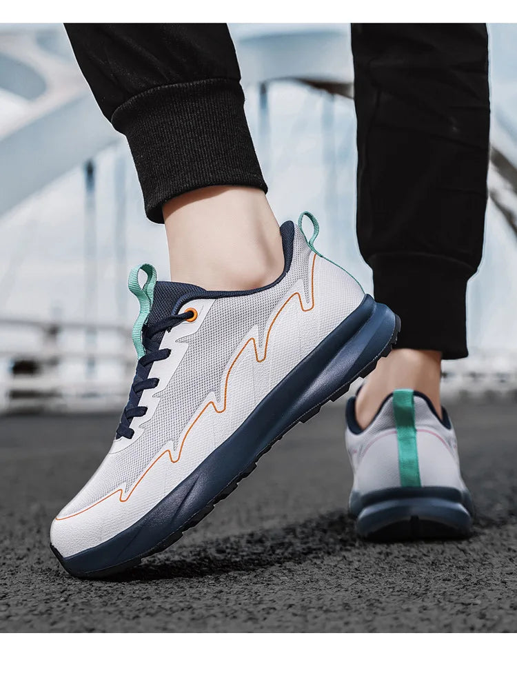 Wide Toe Running Shoes 4E Dynamic Thick Outdoor Fitness Men's Shoes/Foot Cross-Border Shoes Comfortable Breathable