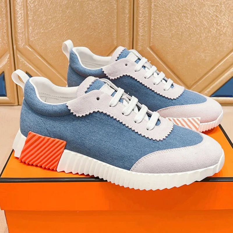 Homesick Men's Casual Leather Sports Shoes Black Adhesive Low-Top/Lace-Up Daily Wear Comfortable Breathable Spring Autumn