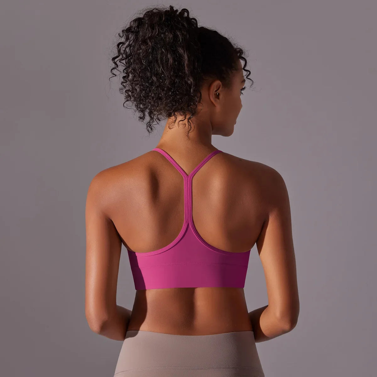 Women Sport Bra Fitness Yoga Top Underwear Soft Y Line Back Running/Gym Crop Top Workout Bra With Chest Pad Push Up Yoga Bra