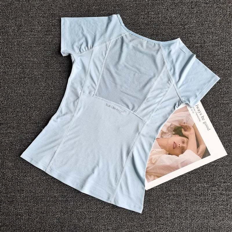 Outdoor Sports Shirt Sportswear Yoga Wear Women's Sports/T-Shirt Fitness Clothes Running Yoga Top Female Workout Tops T-shirt