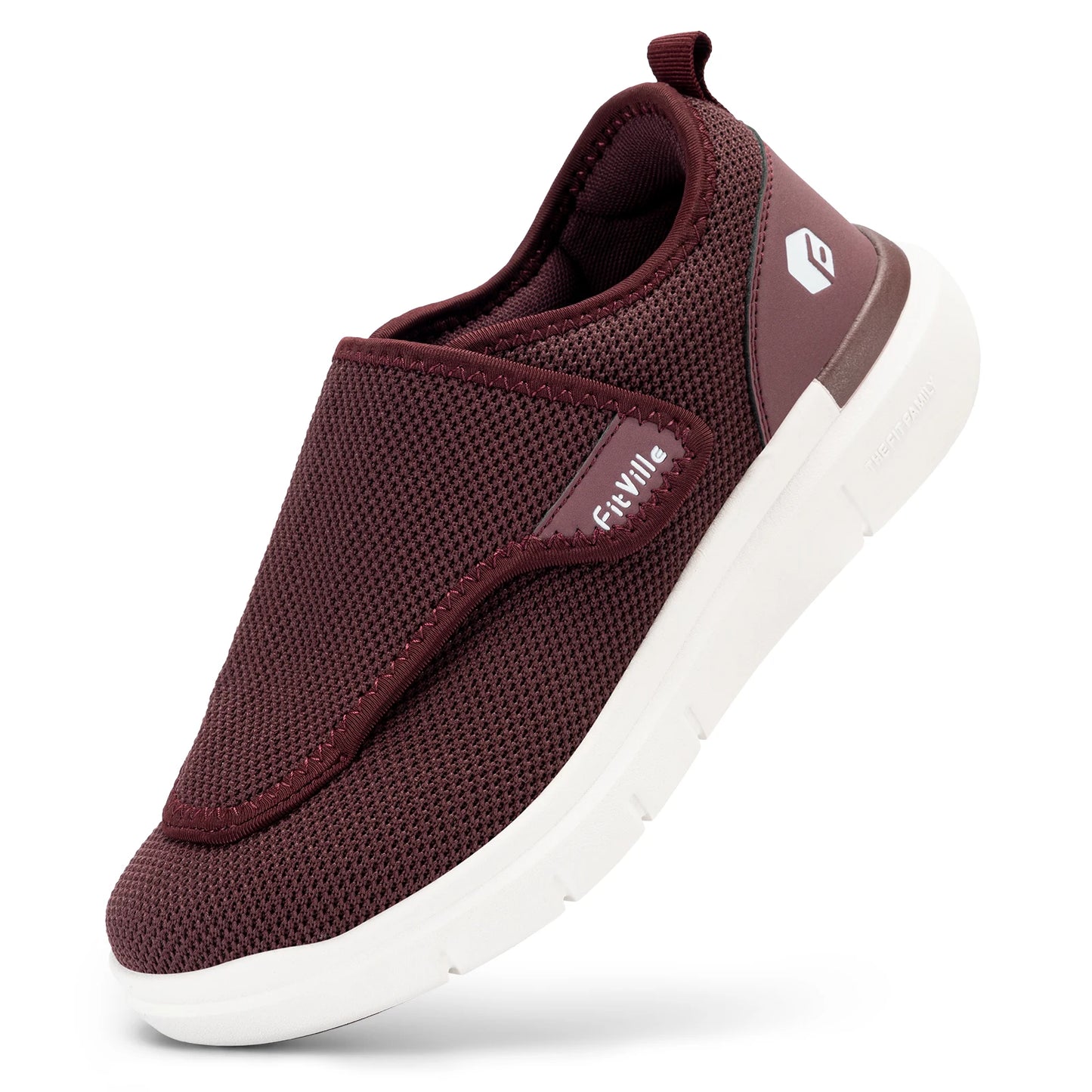 FitVille Extra Wide Women's Diabetic Shoes Adjustable Walking Shoes/for Elderly Orthopedics Wide Feet Swollen Foot Pain Relief