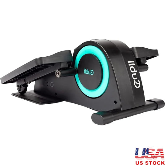 Under Desk Elliptical Mini Bike Pedal Exerciser Adjustable Fitness Machine/Home Office Workout Low Impact Leg Exerciser LCD