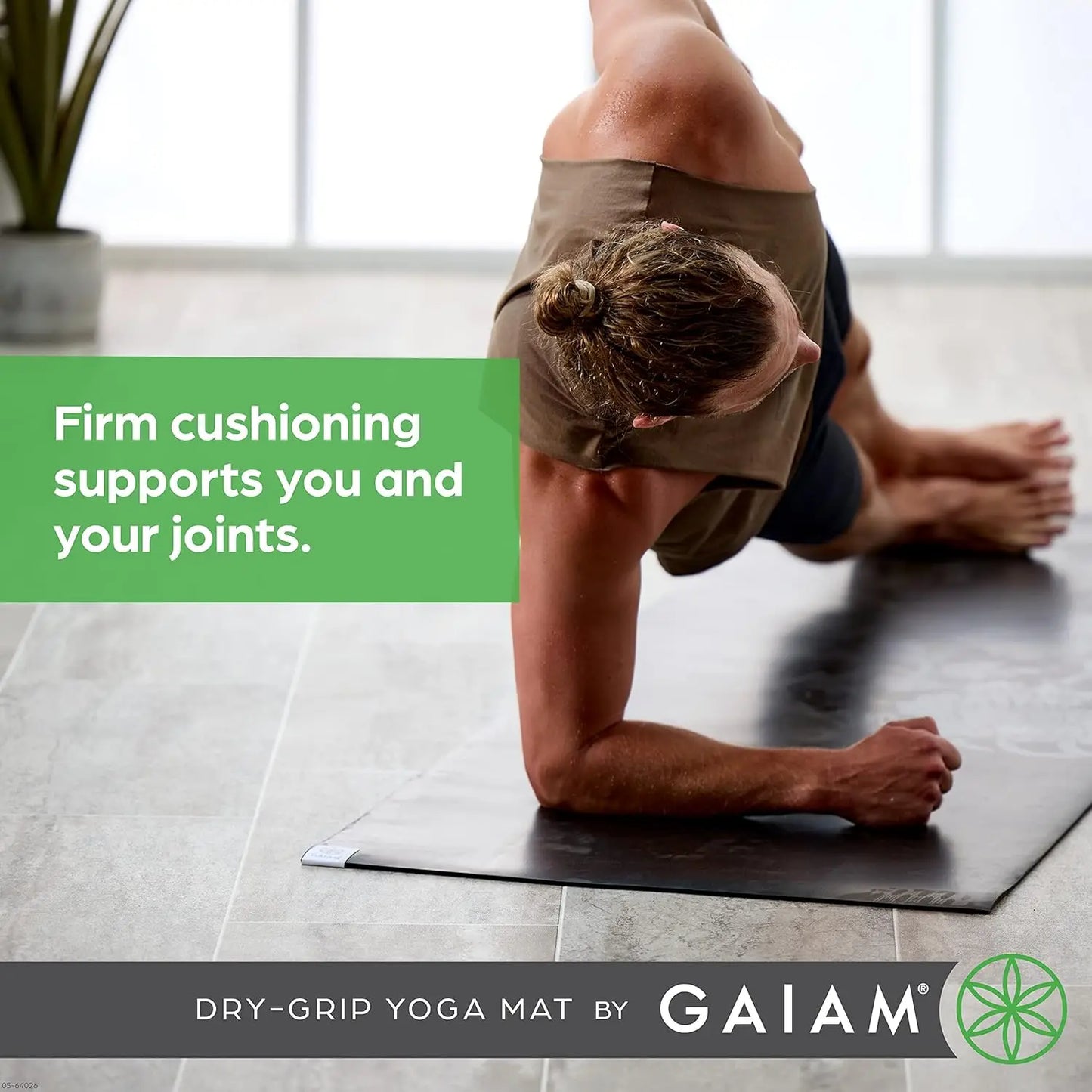 5mm Thick Non-Slip Yoga Mat for Hot Yoga/Pilates & Fitness Cushioned Support 68x24 Inches