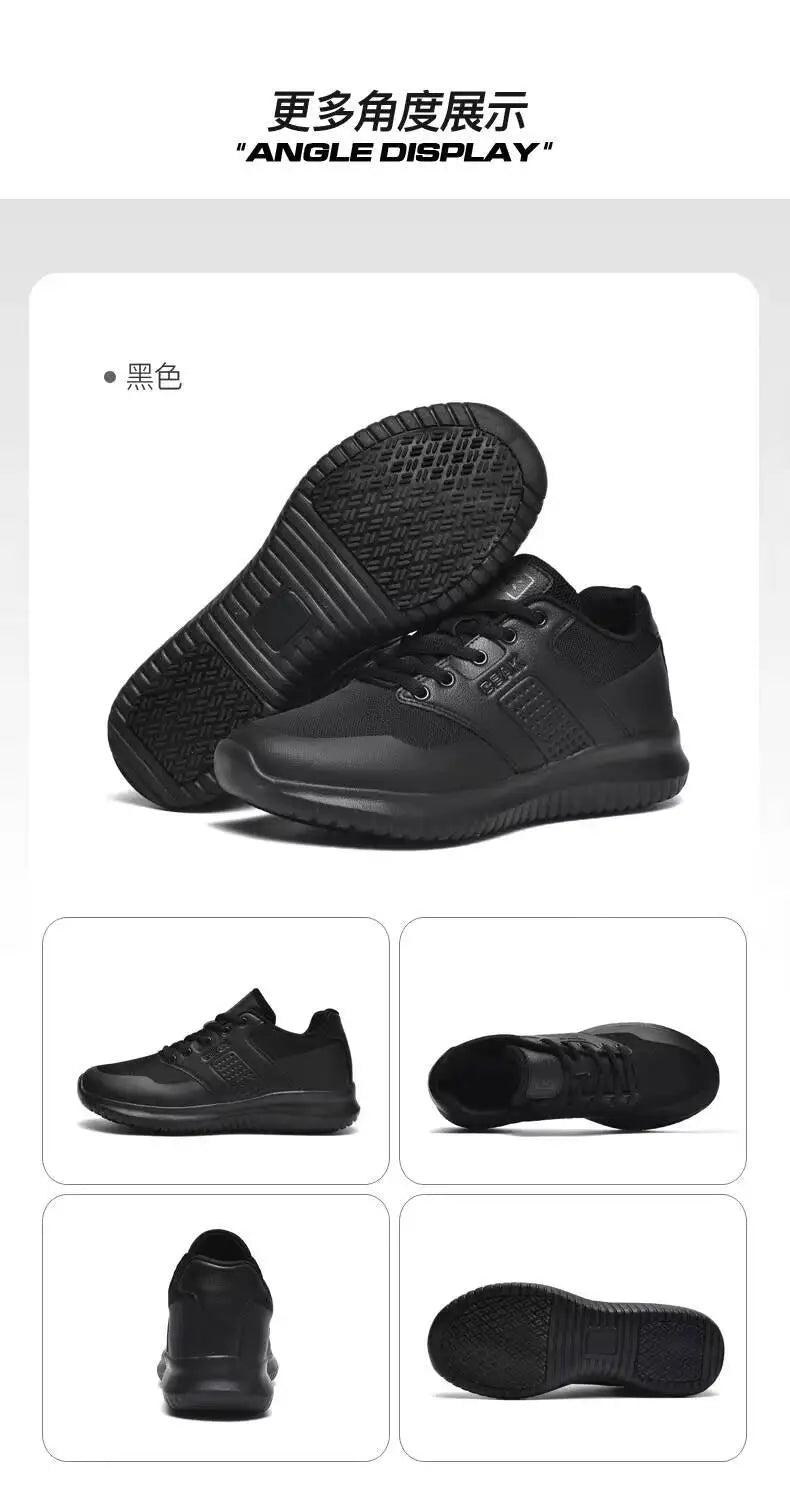 2026 Chef Non-Slip Four Seasons Breathable Hotel Work Light/Outdoor Men's Plus Size Casual Sports Walking Shoes