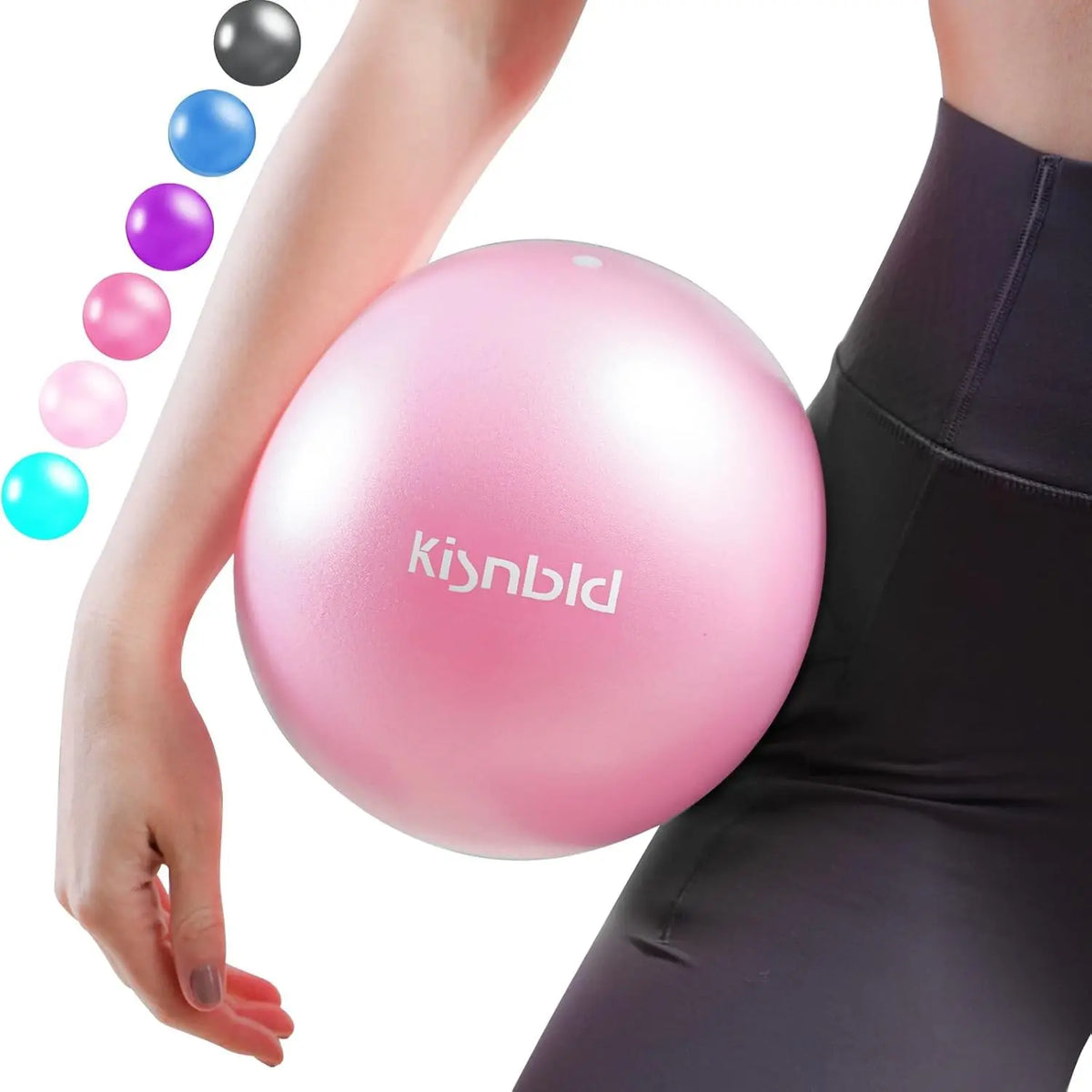 Small Exercise Ball 9 Inch Mini Pilates Ball Anti Burst and Slip Resistant/Mini Yoga Ball for Stability Fitness Physical Therapy Stretching & Core Ball
