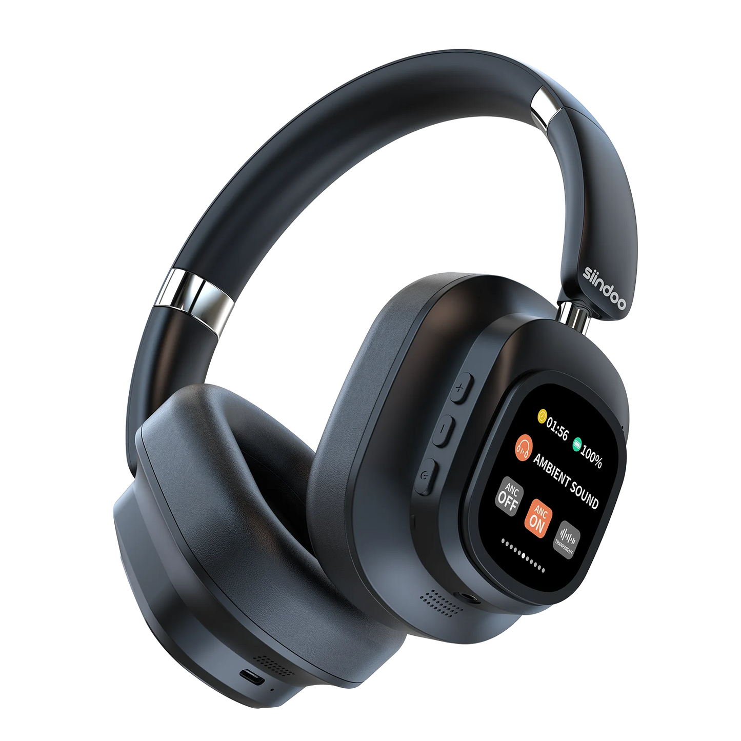 Siindoo JH-ANC930Plus Hybrid Wireless Headphone Active Noise Cancelling Headphones/With Multi Magnetic Touch Control LED Screen
