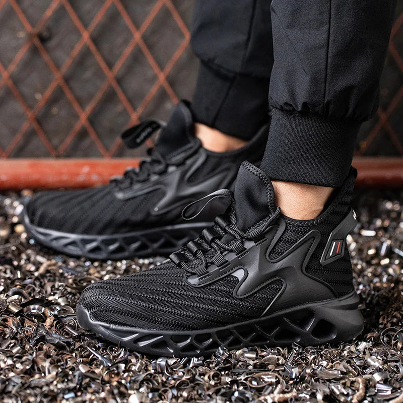 Safety Shoes Steel Toe Boots for Men Comfortable Work Shoes/Anti shock Anti-Drop Work Sneakers Protective Boots