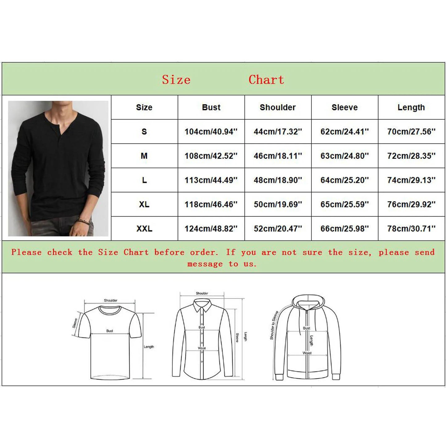 Fashion Men's T-Shirt Solid Color Spring Summer/Casual Long Sleeve Botton Down T Shirts