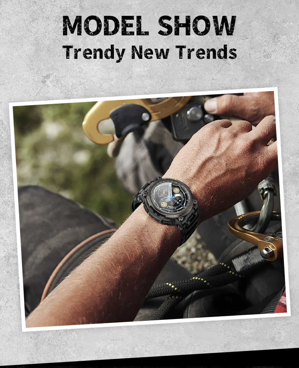 LOKMAT New ATTACK MAX Sport Rugged Smart Watch BT Calls Waterproof/Military Smartwatches Heart Rate Monitor Fitness Tracker