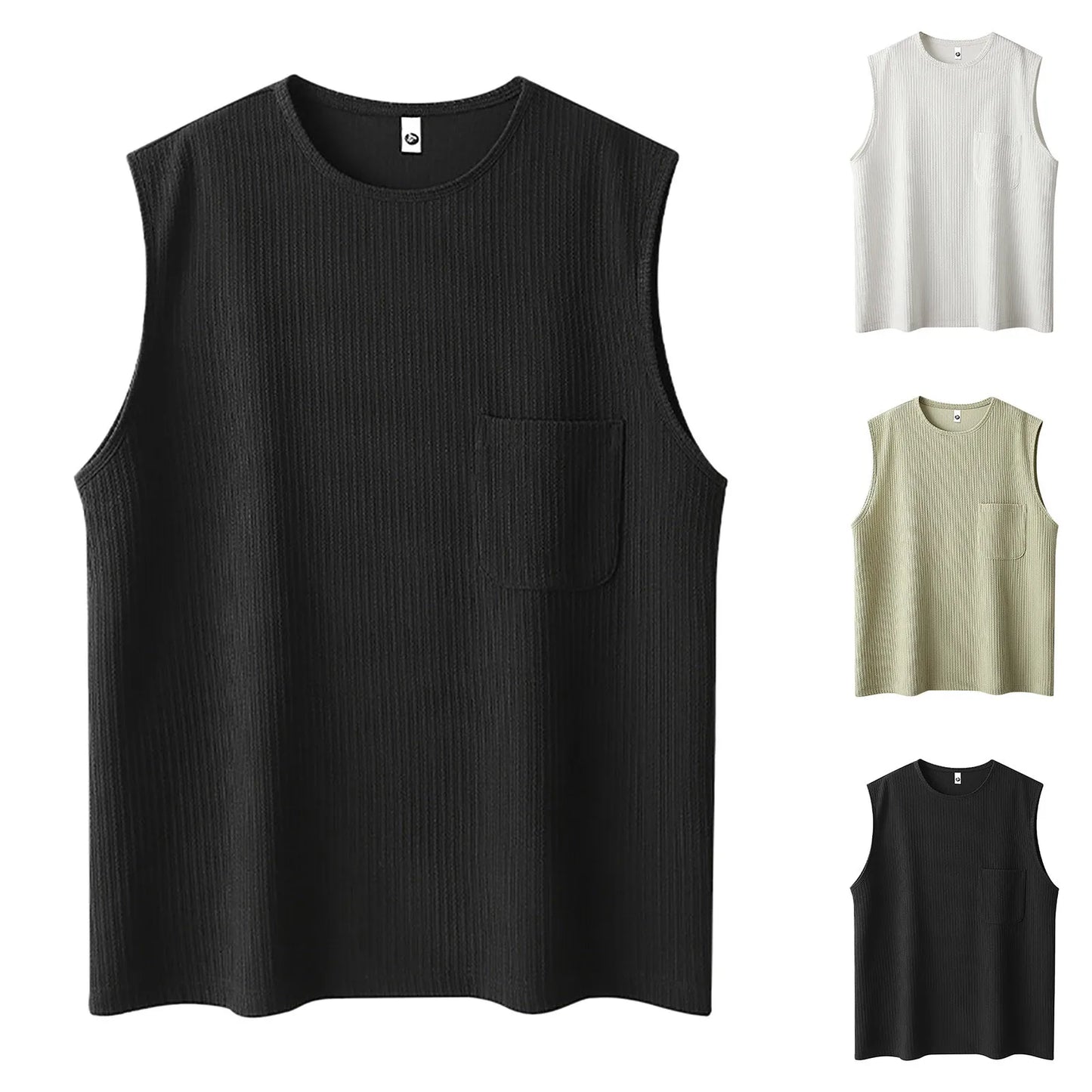 Summer Men's Tank Loose Casual Sleeveless New Workout Gym Tank Top/Breathable Feeling Large Size Tank Top