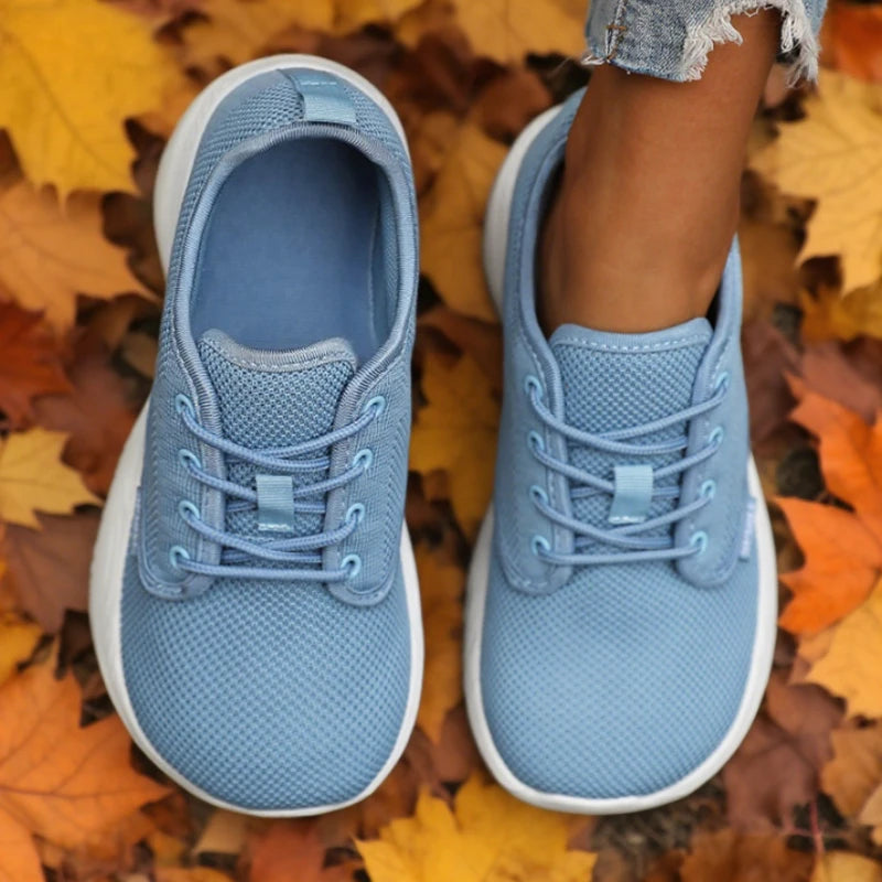 Women's Platform Wide Toe Shoes Big Toe Friendly Workout Footwear/Sustainable Memory Foam Insole Sneakers Breathable Travel Shoe