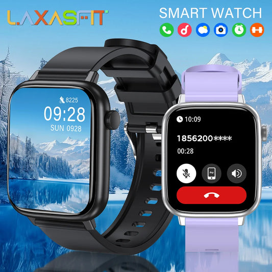 LAXASFIT New Smart Watch Bluetooth Call 24/7 Heart Rate Monitor/IP68 Waterproof 100+ Sport Mode Smartwatch for Men Women