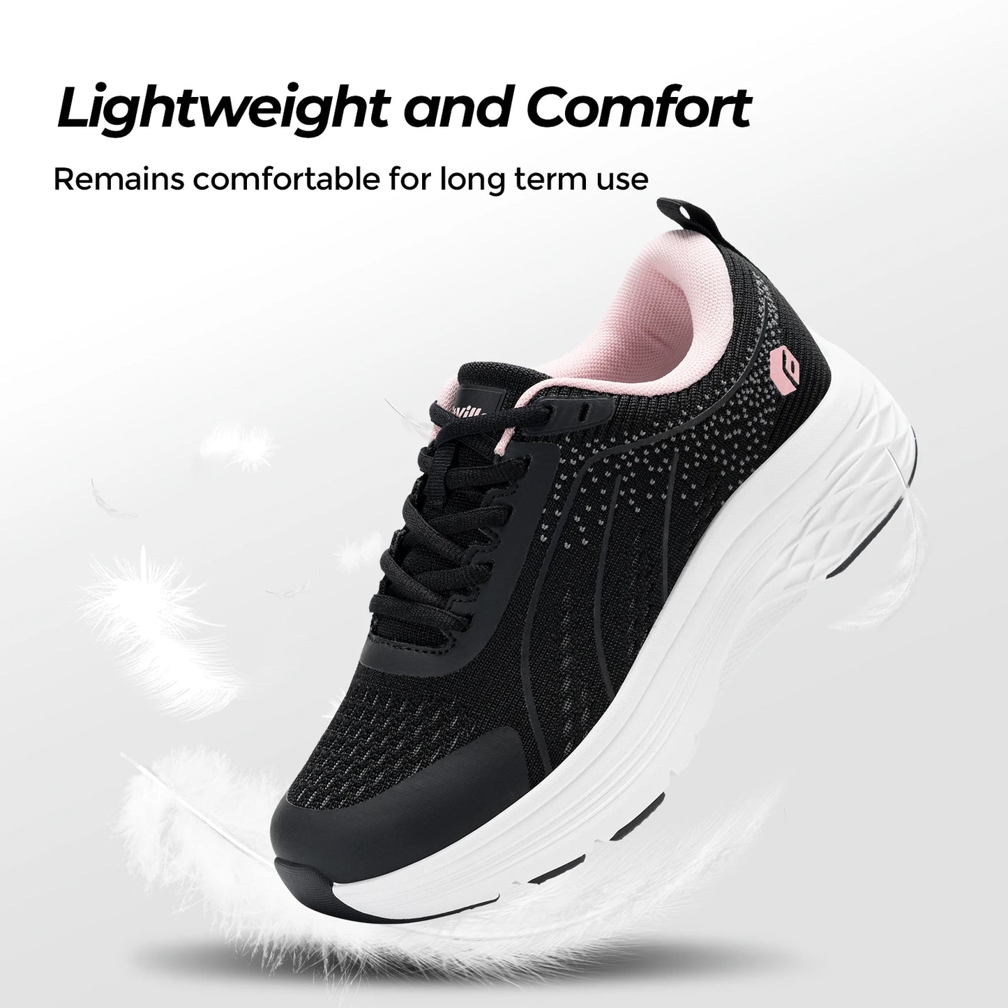 FitVille Women's Walking Shoes Running Sneakers/Lightweight Breathable Athletic Tennis Footwear Sport Shoes