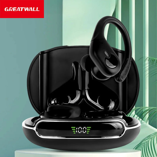 GREATWALL   New Ear-hook Wireless Bluetooth 5.3 Headphones/ENC Noise Reduction HiFi Stereo Sports Earbuds