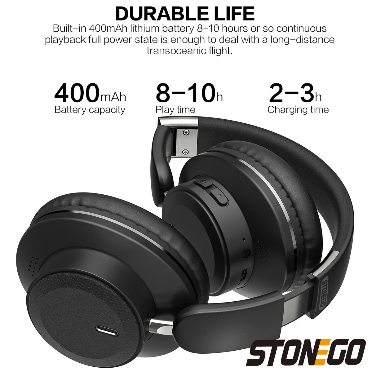 Bluetooth Headphones Wireless Headset Over Ear Foldable/Portable Fashion Aesthetic Design With 24H Long Battery Life