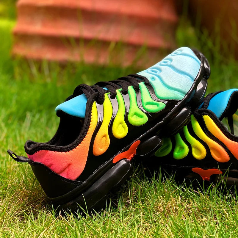 Women Sneakers Fashion Rainbow Color Platform Shoes Casual/Walking Shoes Comfortable Outdoor Ladies Vulcanized Shoes