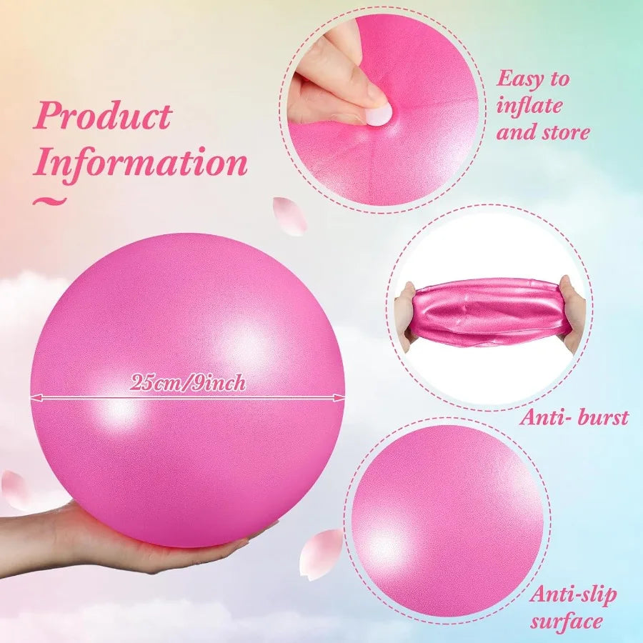 Sotiff 20 Pcs 9 Inch Exercise Pilates Ball Yoga Therapy Ball/for Yoga Stability Barre Training Stretching