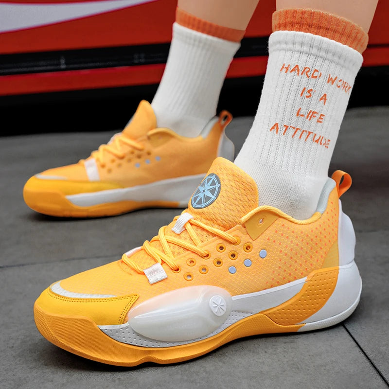 Unisex Basketball Shoes High-Quality Mesh Breathable Fashion/Summer Sports Shoes Shock-Absorbing Teen Basketball Boots