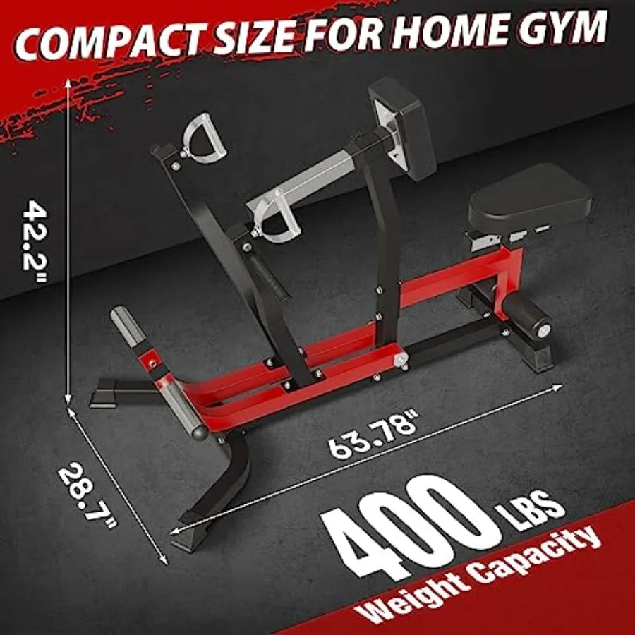 Seated Row Machine Back Machines Home Gym Plate Loaded Adjustable Back/Workout Equipment LAT Machine