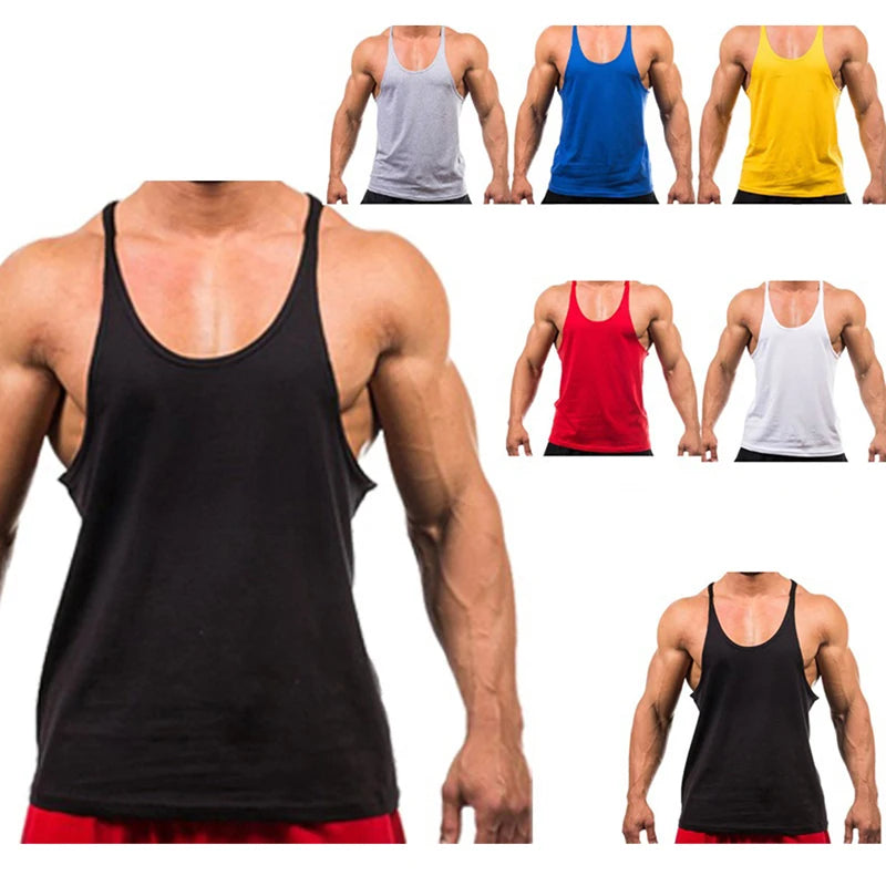 New Bodybuilding Brand Jogger Gym Singlet Training Bodybuilding/Tank Top Vest Shirt Sleeveless Fitness Cotton Shirt For Men