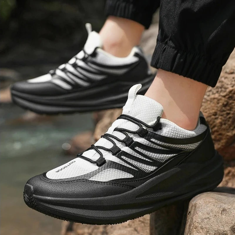Extra Wide Feet Men Mesh Athletic Sneakers Lightweight Breathable/Casual Trainers Shock Absorb Insole Outdoor Jogging Footwear